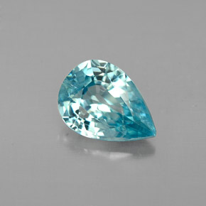 1,46 ctw natürlicher blauer Zirkon, Birnenform, VVS