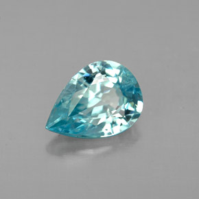 1,46 ctw natürlicher blauer Zirkon, Birnenform, VVS