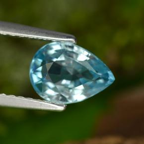 1,63 ctw natürlicher blauer Zirkon, Birnenform, VVS-VS