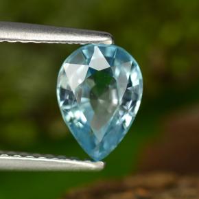 1,63 ctw natürlicher blauer Zirkon, Birnenform, VVS-VS