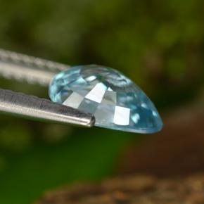 1,63 ctw natürlicher blauer Zirkon, Birnenform, VVS-VS