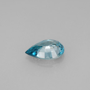 1,45 ctw natürlicher blauer Zirkon, Birnenform, VVS