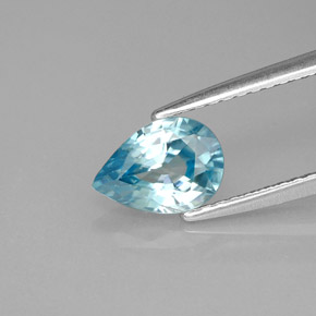 1,39 ctw natürlicher blauer Zirkon, Birnenform, VS