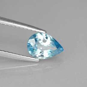 1,39 ctw natürlicher blauer Zirkon, Birnenform, VS