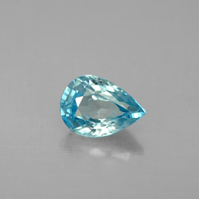 1,71 ctw natürlicher blauer Zirkon, Birnenform, VVS-VS