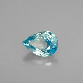 1,71 ctw natürlicher blauer Zirkon, Birnenform, VVS-VS