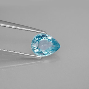 1,55 ctw natürlicher blauer Zirkon, Birnenform, VS