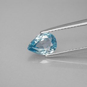 1,45 ctw natürlicher blauer Zirkon, Birnenform, VVS-VS