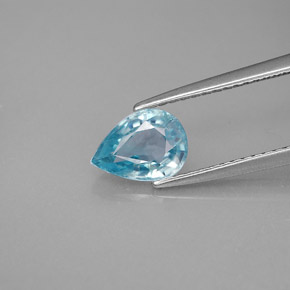 1,64 ctw natürlicher blauer Zirkon, Birnenform, VVS
