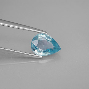 1,64 ctw natürlicher blauer Zirkon, Birnenform, VVS