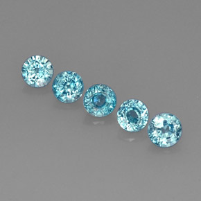  ct natürliche blauer Zirkon-Edelsteine, Rundschliff, VS