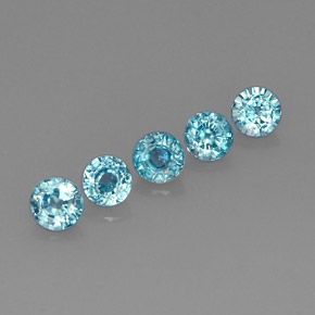  ct natürliche blauer Zirkon-Edelsteine, Rundschliff, VS