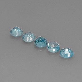  ct natürliche blauer Zirkon-Edelsteine, Rundschliff, VS