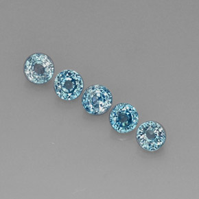  ct natürliche blauer Zirkon-Edelsteine, Rundschliff, VS