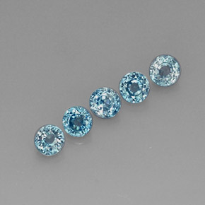  ct natürliche blauer Zirkon-Edelsteine, Rundschliff, VS