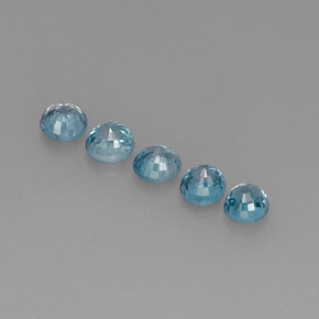 ct natürliche blauer Zirkon-Edelsteine, Rundschliff, VS