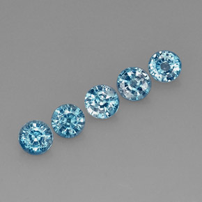  ct natürliche blauer Zirkon-Edelsteine, Rundschliff, VS