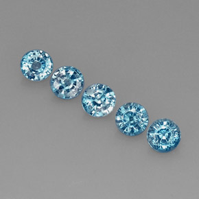  ct natürliche blauer Zirkon-Edelsteine, Rundschliff, VS