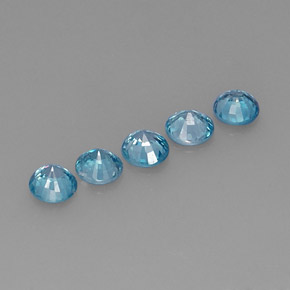  ct natürliche blauer Zirkon-Edelsteine, Rundschliff, VS