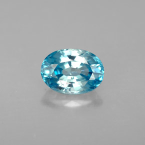 1,41 ctw natürlicher blauer Zirkon, Oval Schliff, VVS-VS