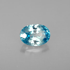 1,41 ctw natürlicher blauer Zirkon, Oval Schliff, VVS-VS