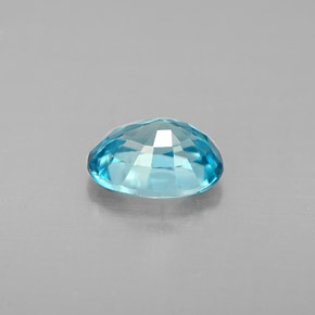 1,37 ctw natürlicher blauer Zirkon, Oval Schliff, VS