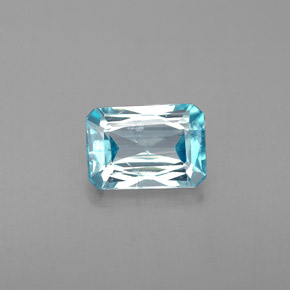 1,38 ctw natürlicher blauer Zirkon, Smaragdschliff, VS