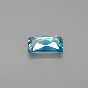 1,04 ctw natürlicher blauer Zirkon, Smaragdschliff, VVS-VS