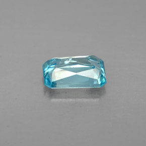 1,45 ctw natürlicher blauer Zirkon, Smaragdschliff, VS