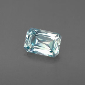 1,40 ctw natürlicher blauer Zirkon, Smaragdschliff, VVS-VS