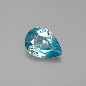 1,50 ctw natürlicher blauer Zirkon, Birnenform, VVS-VS