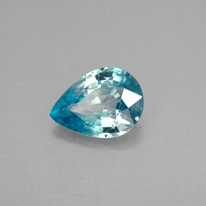 1,50 ctw natürlicher blauer Zirkon, Birnenform, VVS-VS