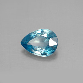 1,45 ctw natürlicher blauer Zirkon, Birnenform, VVS
