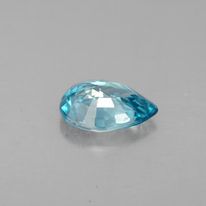 1,45 ctw natürlicher blauer Zirkon, Birnenform, VVS