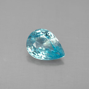1,53 ctw natürlicher blauer Zirkon, Birnenform, VVS