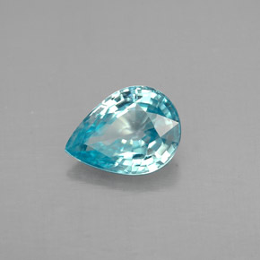 1,53 ctw natürlicher blauer Zirkon, Birnenform, VVS