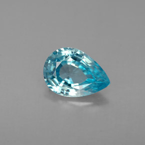 1,34 ctw natürlicher blauer Zirkon, Birnenform, VVS