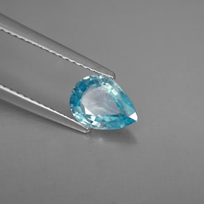 1,29 ctw natürlicher blauer Zirkon, Birnenform, VVS-VS