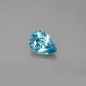 1,58 ctw natürlicher blauer Zirkon, Birnenform, VVS-VS