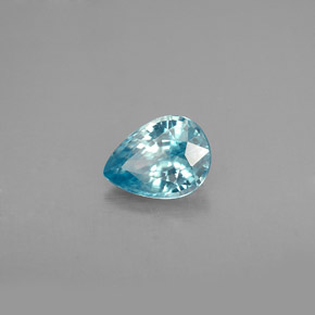 1,58 ctw natürlicher blauer Zirkon, Birnenform, VVS-VS