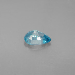 1,58 ctw natürlicher blauer Zirkon, Birnenform, VVS-VS