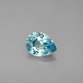 1,54 ctw natürlicher blauer Zirkon, Birnenform, VVS-VS