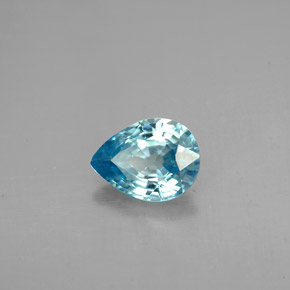 1,54 ctw natürlicher blauer Zirkon, Birnenform, VVS-VS