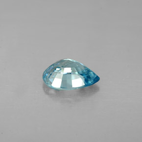 1,54 ctw natürlicher blauer Zirkon, Birnenform, VVS-VS