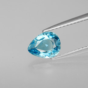 1,38 ctw natürlicher blauer Zirkon, Birnenform, VS