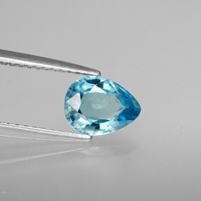 1,38 ctw natürlicher blauer Zirkon, Birnenform, VS