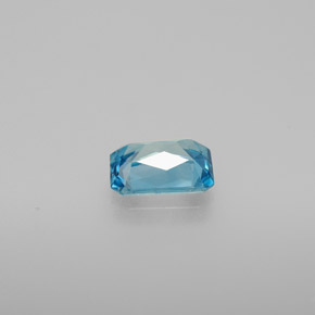 1,17 ctw natürlicher blauer Zirkon, Smaragdschliff, VVS-VS