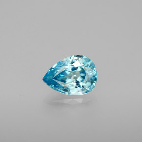 1,30 ctw natürlicher blauer Zirkon, Birnenform, VVS-VS
