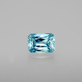 1,44 ctw natürlicher blauer Zirkon, Smaragdschliff, VS