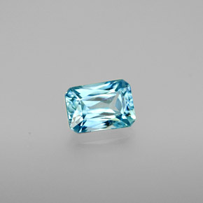 1,44 ctw natürlicher blauer Zirkon, Smaragdschliff, VS